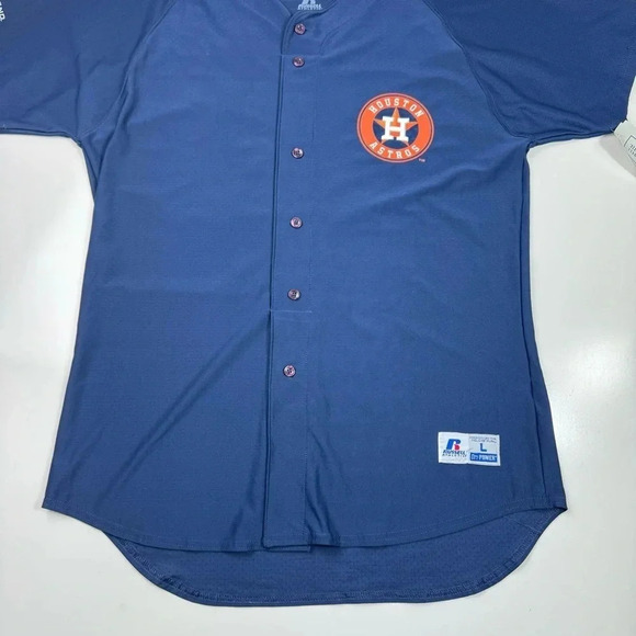 Houston Astros Men’s Baseball‎ Navy Blue Jersey HEB NWT Size Large - Picture 6 of 11